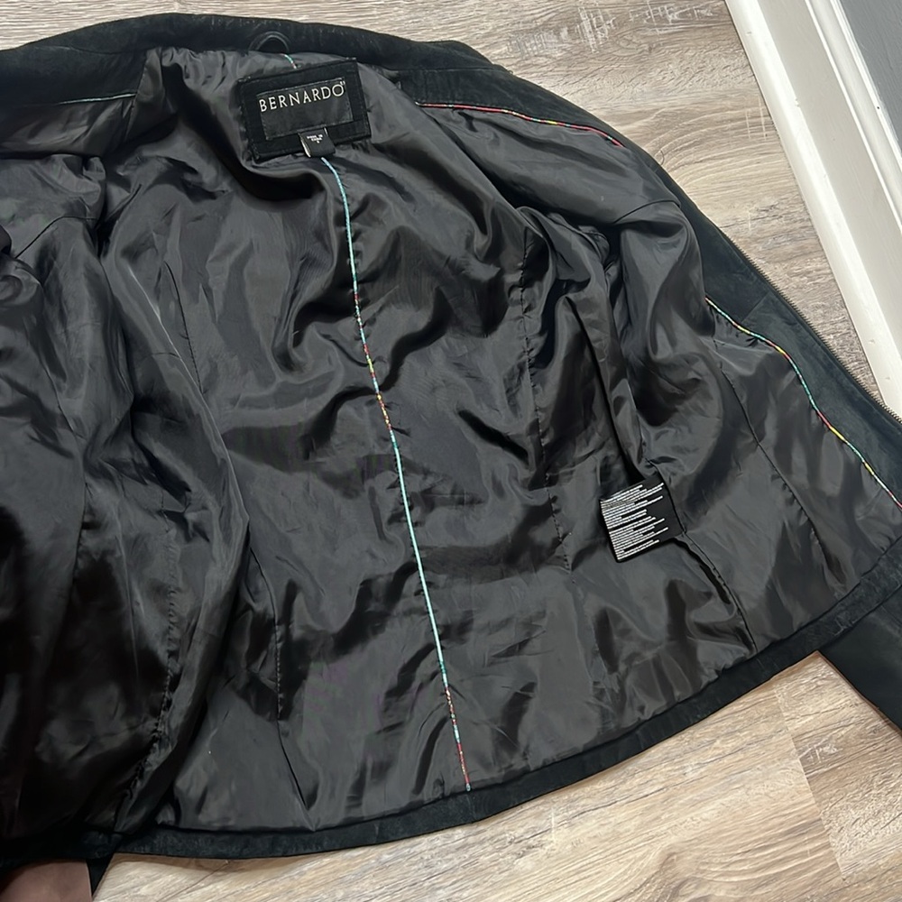Women’s Black Suede Bernardo Jacket. Size Small - Picture 7 of 8